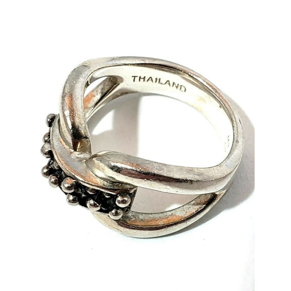 Michael Dawkins Sterling Silver Caviar Beaded Starry Night Ring, Size 6 3/4 - Picture 6 of 8